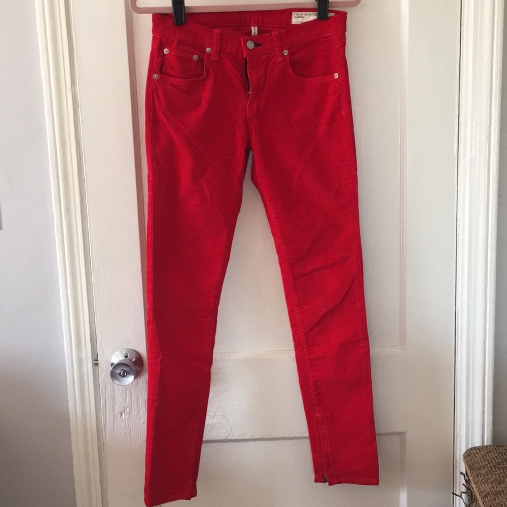 Rag & Bone for Intermix, corduroy jeans, RED!